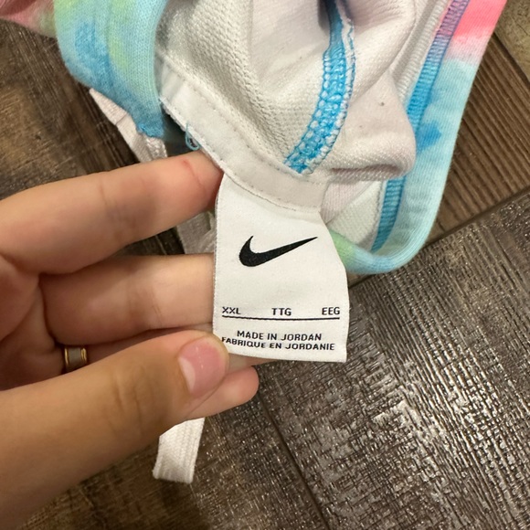 TIE DYE nike hoodie! Worn once ! Worn like a oversized hoodie so cute! - Picture 2 of 3